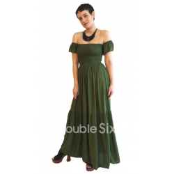 Βαμβακερό φόρεμα μακρύ στράπλες